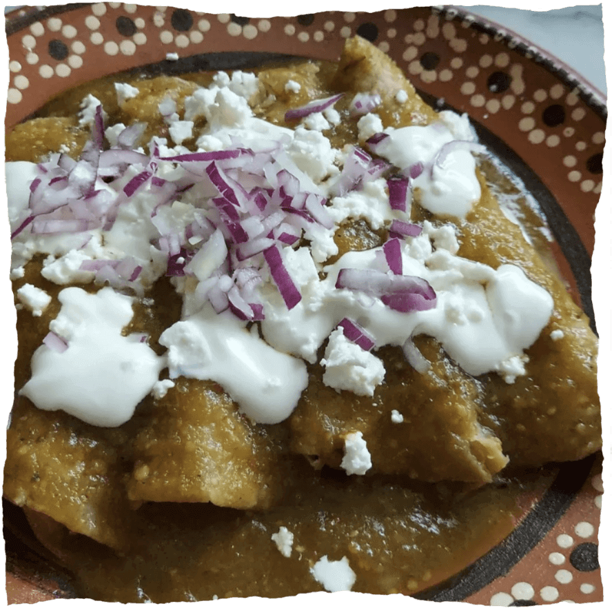 Rezept Artikel Bild Enchiladas mit Poblano Salsa
