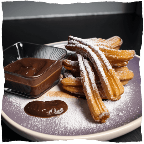 Churros mit Plaumenkompott Rezeptbild