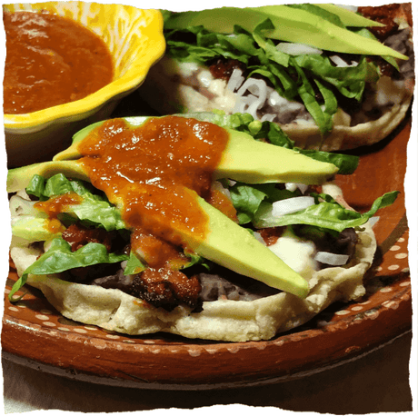 Blog Artikel Rezept Bild Sopes con Chorizo y Salsa Morita