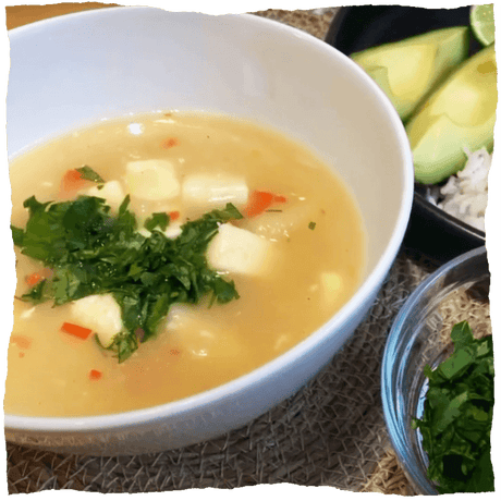 Rezeptbild Yamswurzel Suppe mit Queso Costeno