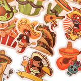 Aufkleber / Sticker - Lustige Mexikanische Motive in Farbe ca. 60 Stück