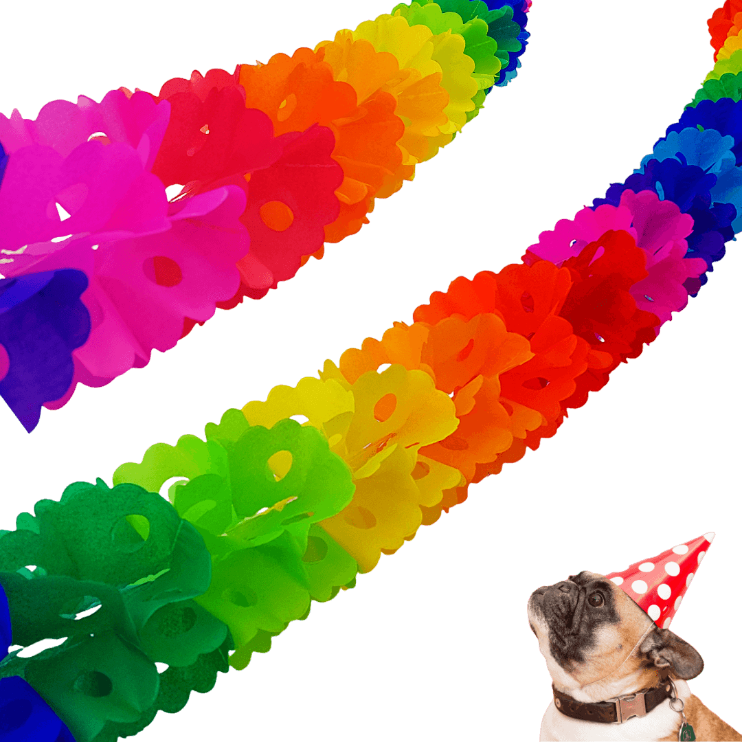 Gusano / Wurm Party Girlande dünn 3m und 12 cm Ø aus Papier