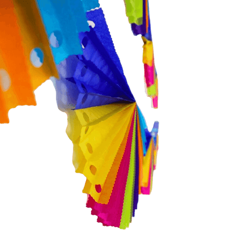 Fächer Party Girlande Tricolor