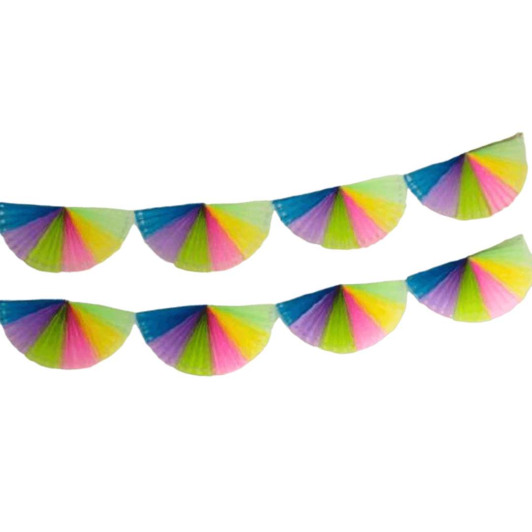 Abanico Pastel Stil Girlande ausgebreitet