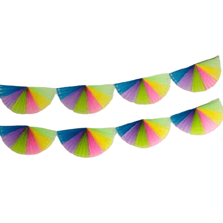 Abanico Pastel Stil Girlande ausgebreitet