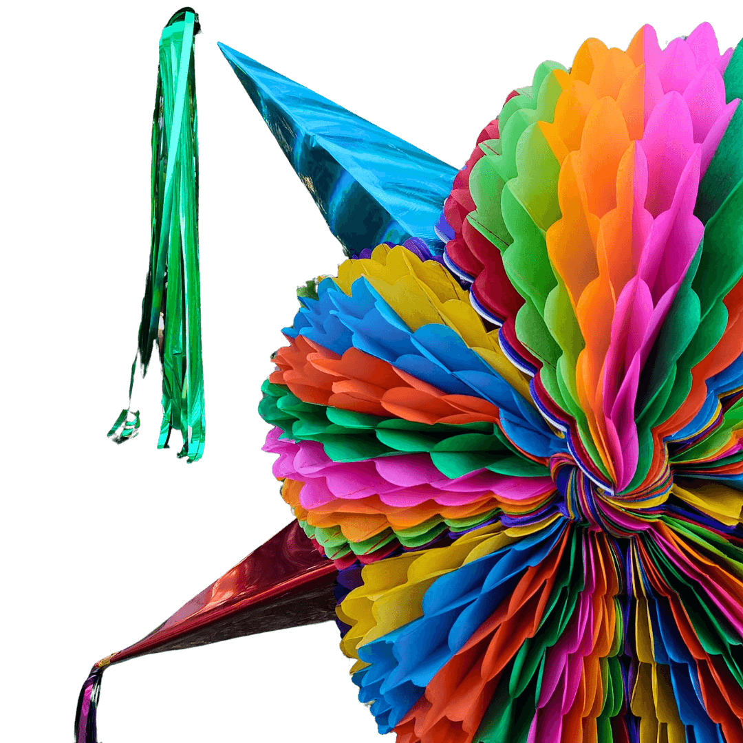 Piñata mit Stern-Motiv / Estrella bunt