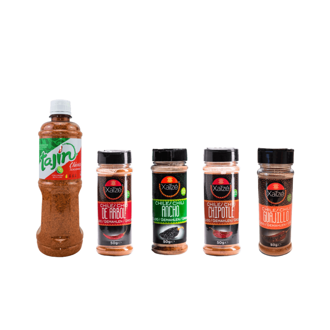 Mexikanisches Set mit Chili Gewürzpulver