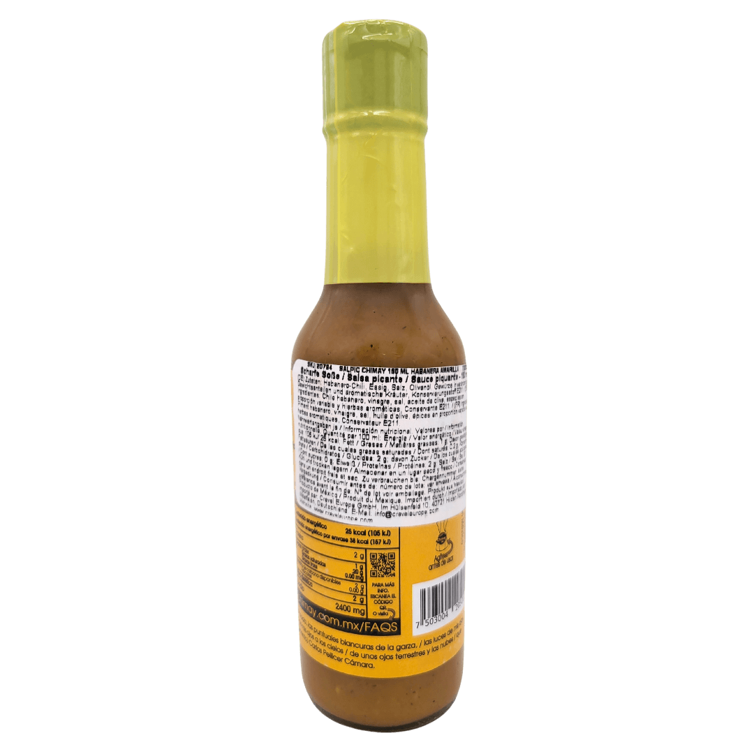 Chimay Amarilla Habanero Salsa Hot Sauce 150ml back