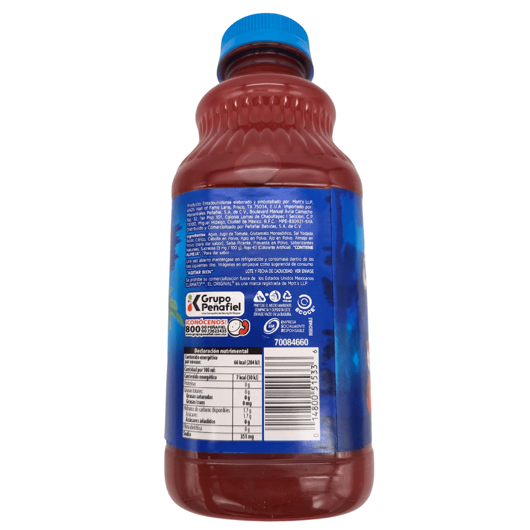 Clamato Tomaten Muschelsaft Getränk 946ml Flasche back