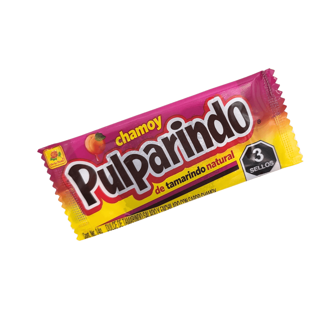 Einzelne Pulparindo Chamoy Kaustreifen Packung 14g