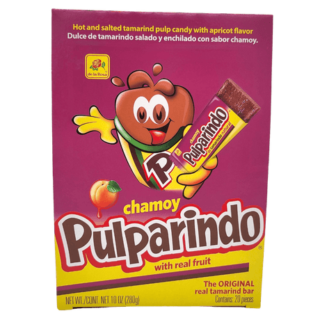 DeLaRosa Pulparindo Chamoy Display Packung 20 Stück 280g Packung hochkant