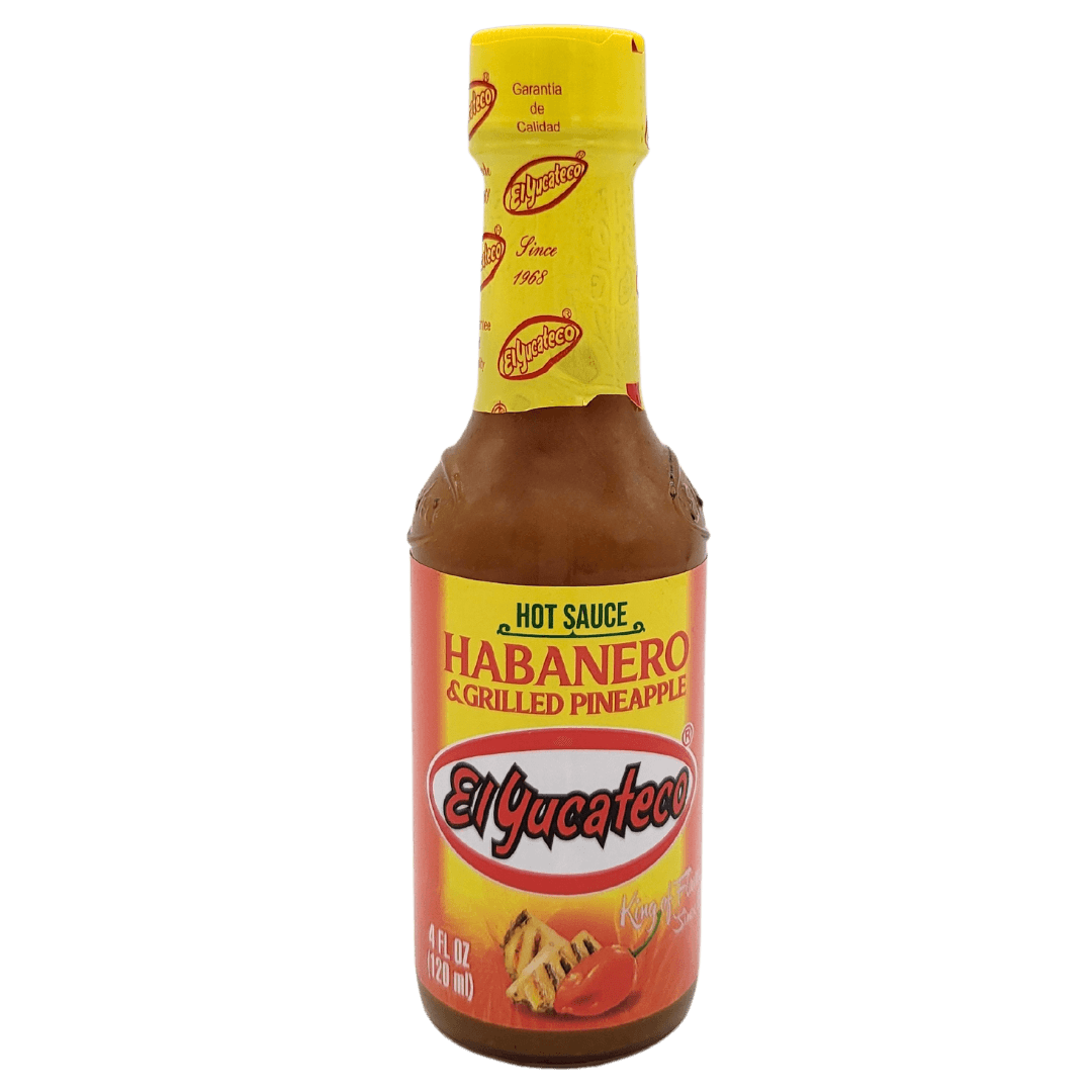 El Yucateco Habanero Grilled Pineapple Hot Sauce Salsa 120ml Flasche