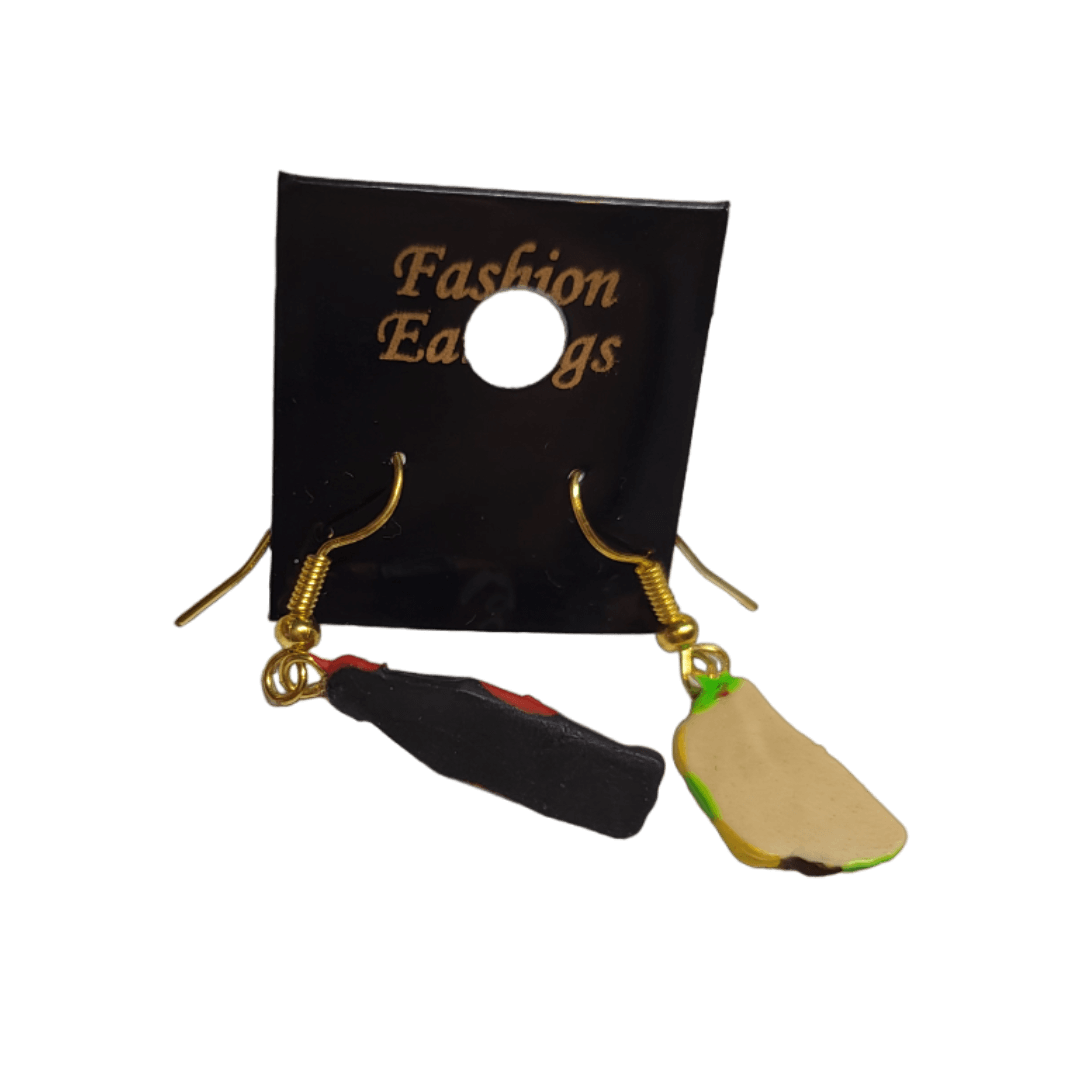 Cola und Taco Ohrringe Rückseite