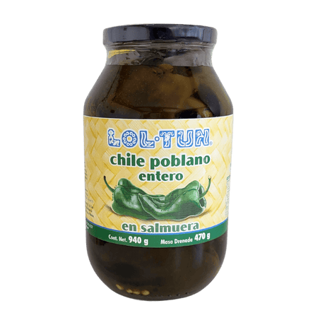 LOL-TUN Poblano Chili ganz 940g Glas