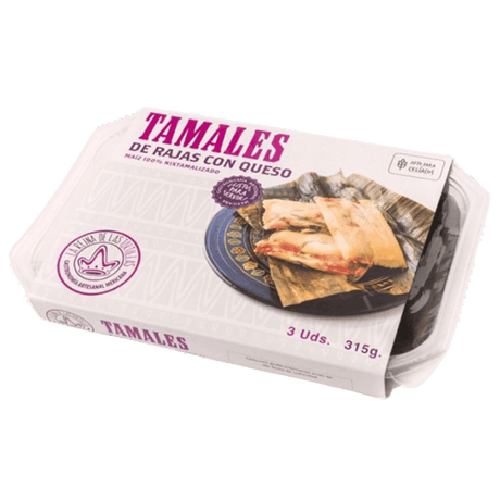Reina de las Tortillas Tamales Rajas con queso Packung 315g
