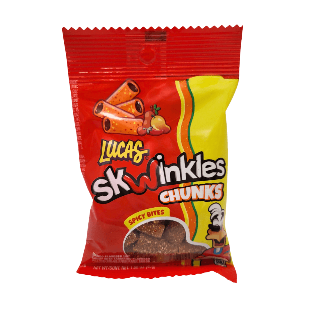 Skwinkles Chunks Spicy Bites Tamarinde Mango Süßigkeit Display 6 Stück 270g - MHD-25.OCT.25