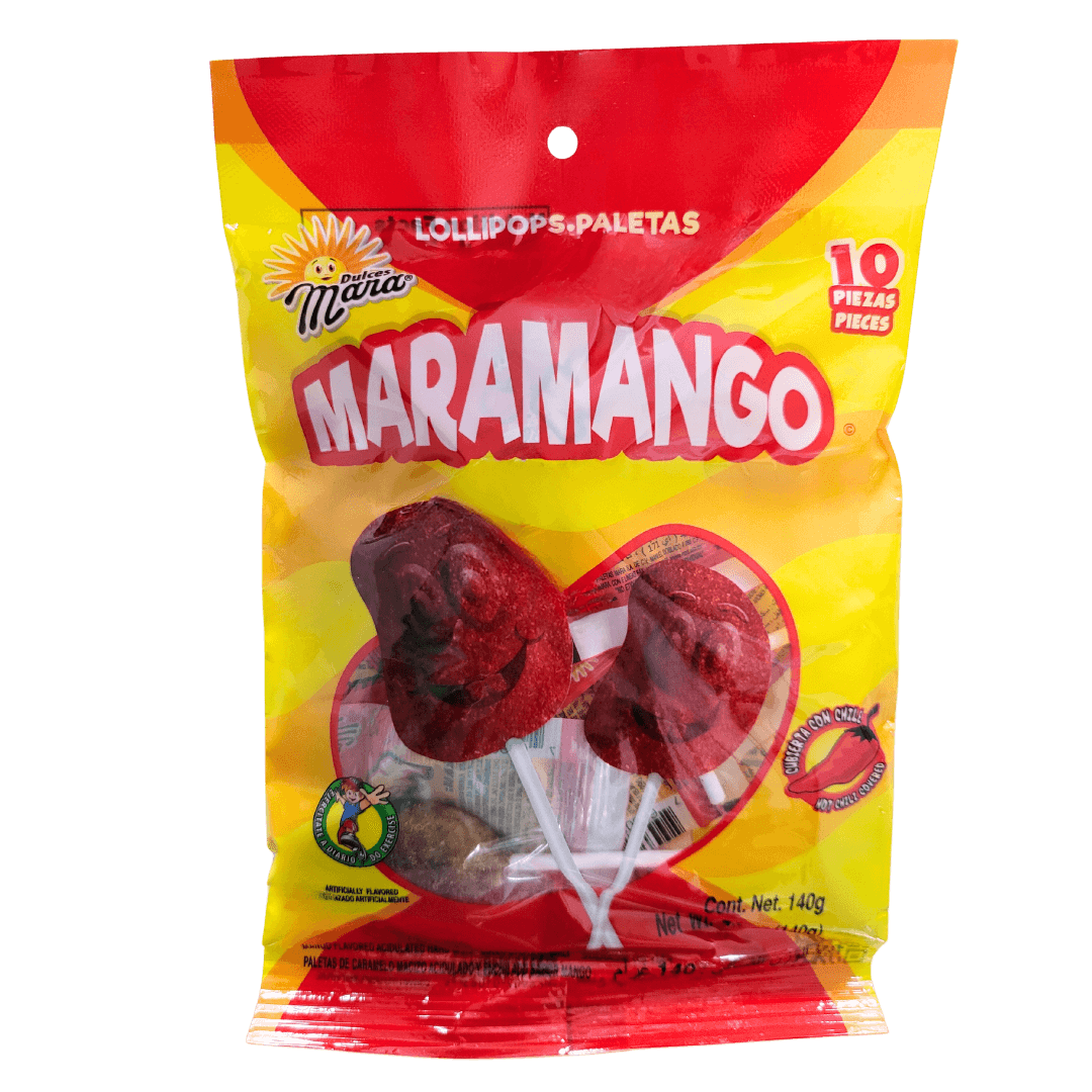 Mara Mango Lollipops Paletas 10 piezas Dulces Mara 140g