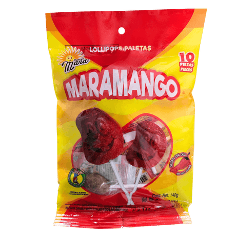 Mara Mango Lollipops Paletas 10 piezas Dulces Mara 140g