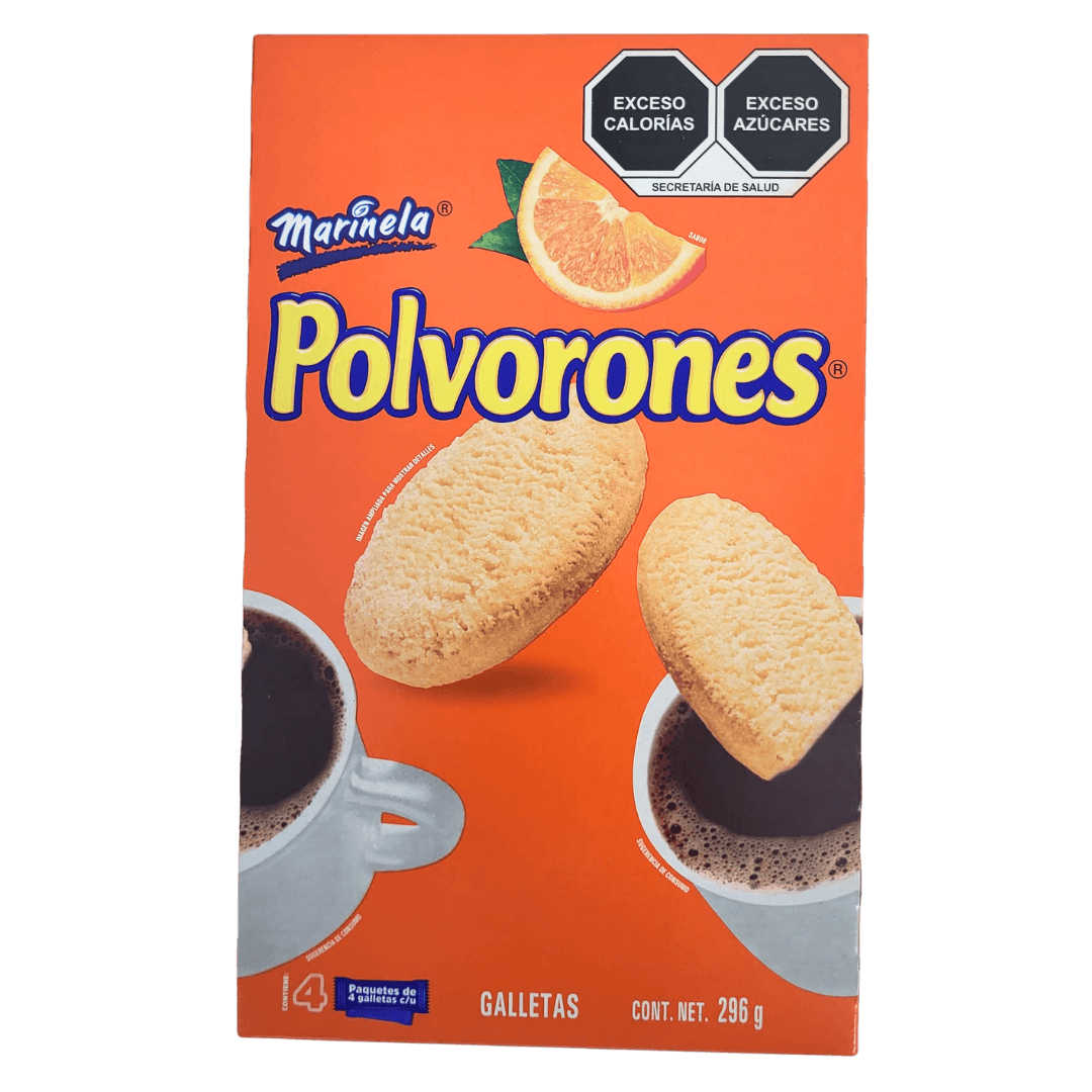 Polvorones Cookies Orange Flavor big box of Marinela 444g