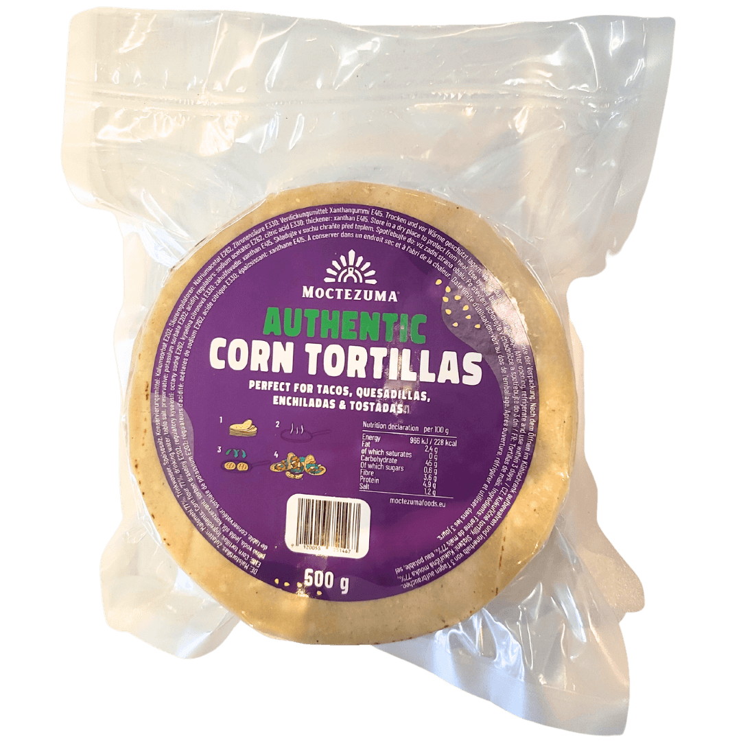 Weiße Mais Tortillas Authentic Art de Maíz Blanco 15 cm von Moctezuma 500g (MHD 16-NOV-2025)
