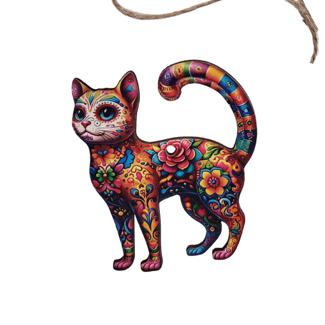 Alebrije Holzfigur-Anhänger mexikanisch bunte Motive als Set oder einzeln