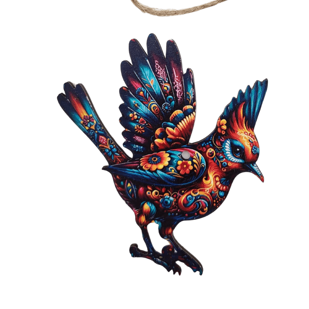 Alebrije Holzfigur-Anhänger mexikanisch bunte Motive als Set oder einzeln