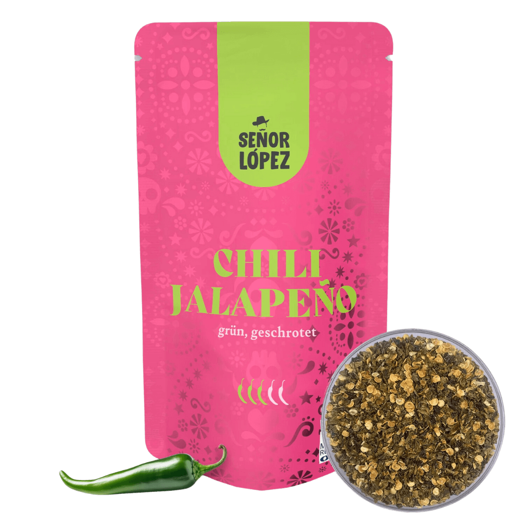 Senor Lopez Japapeno Chili geschrotet 25g Packung