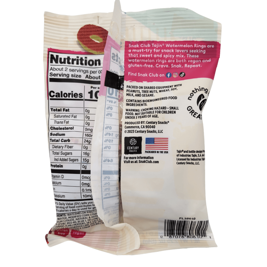 Snak Club Watermelon Tajin Rings Weingummi back