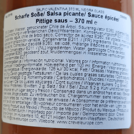 Valentina Negra Salsa Picante Label