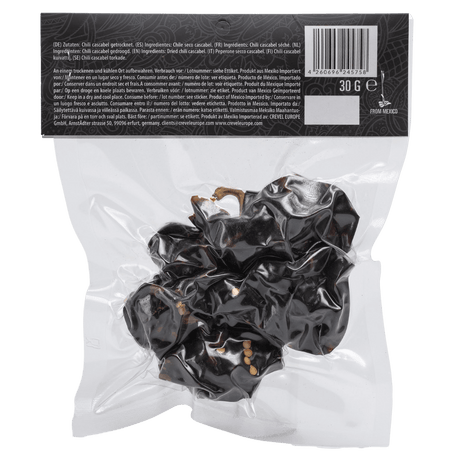 Xatze Cascabel Chilischoten getrocknet 30g Packung Rückseite