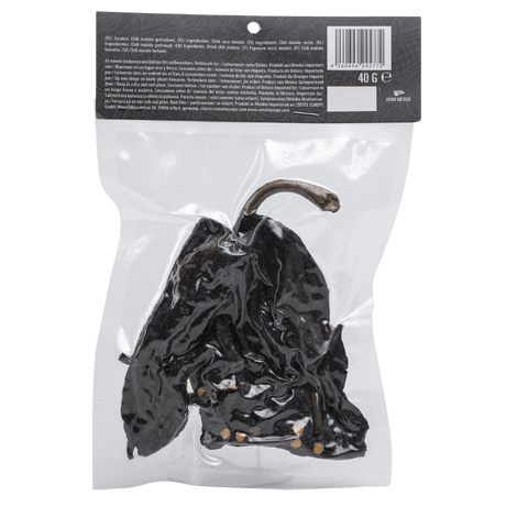Xatze Mulato Chilischoten getrocknet 40g Packung Rückseite