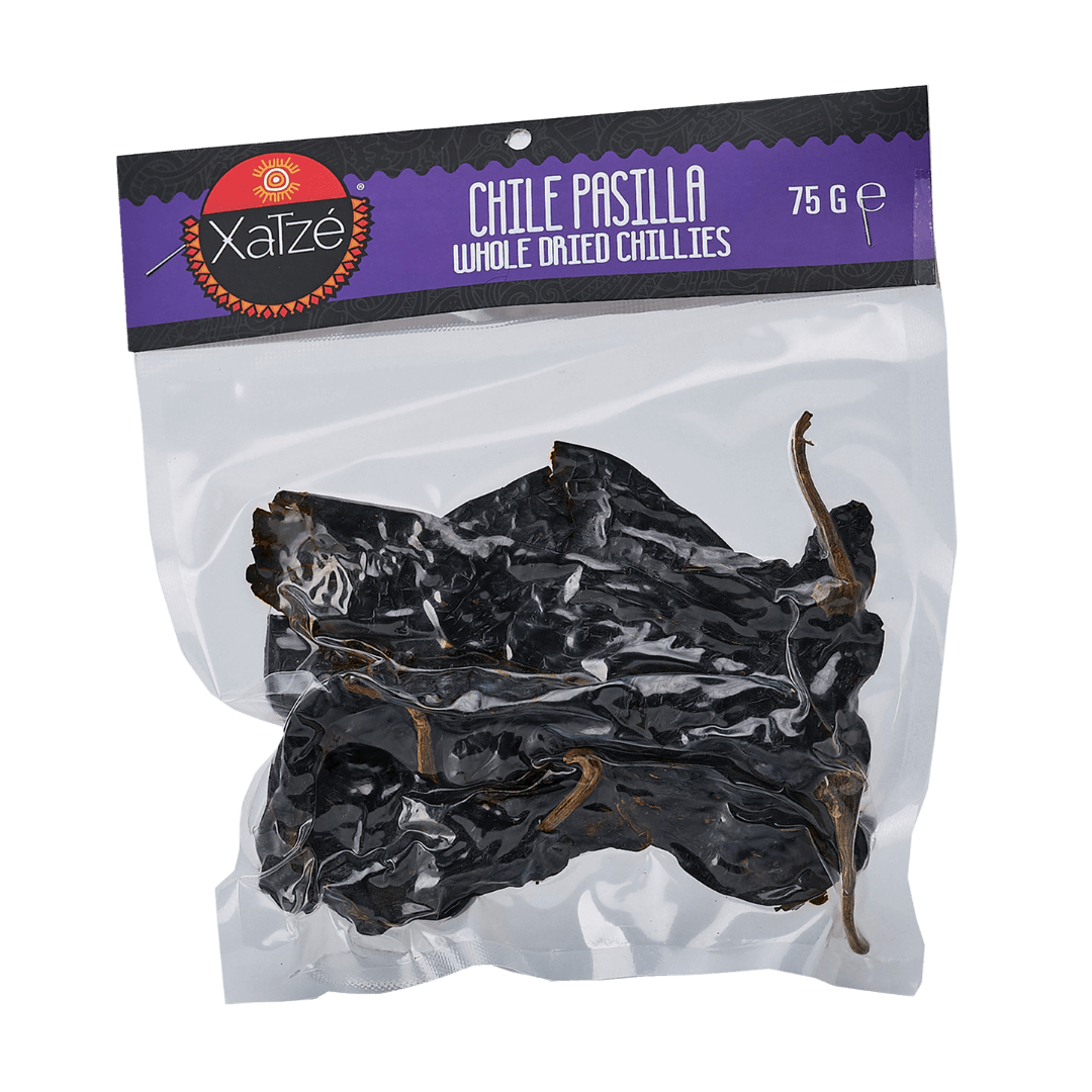 Xatze getrocknete Chili Pasilla 75g Packung front