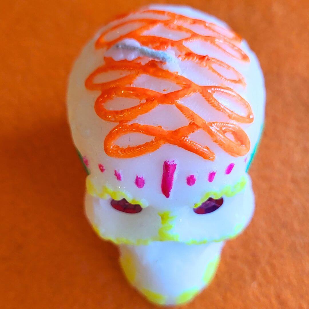 Zuckerschädel Kerze 3