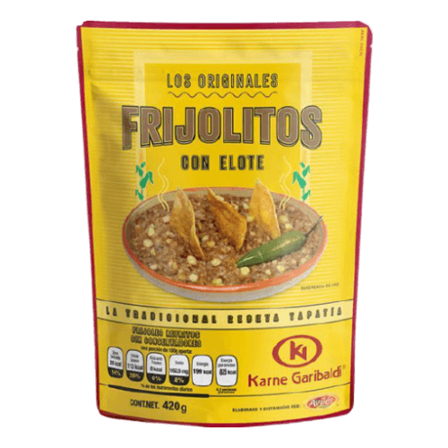 Helles Bohnenmus mit Elote / Mais von Karne Garibaldi 420 g - MexicoMiAmor