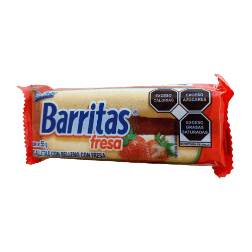 Barritas Fresa / Erdbeer Marmeladen Kekse von Marinela 55g (MHD 08-MAI-2024)