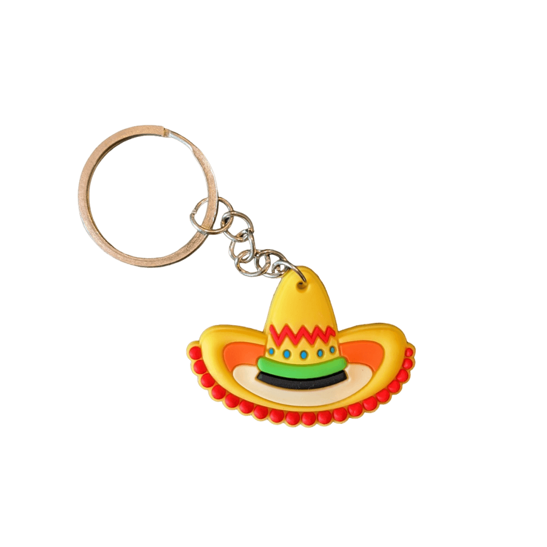 Schlüsselanhänger mit mexikanischen Figuren aus Gummi als Set oder einzeln