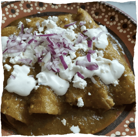 Rezept Artikel Bild Enchiladas mit Poblano Salsa