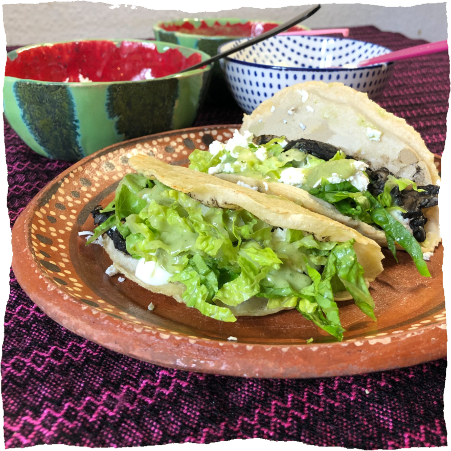 Huitlacoche Quesadillas mit Salsa Verde Rezept