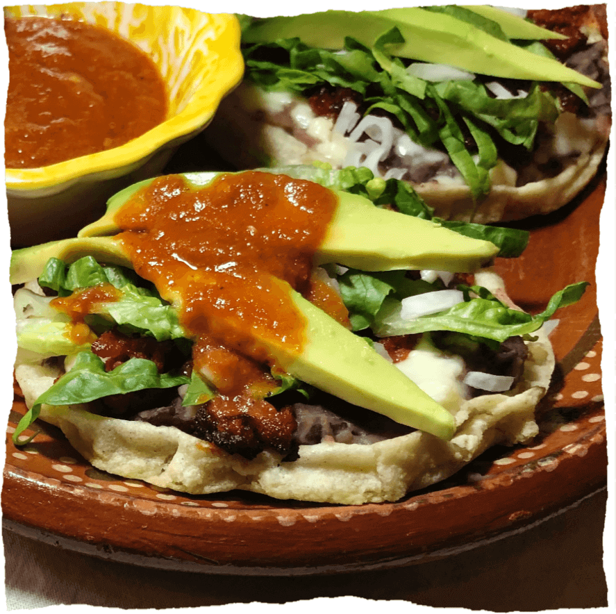 Blog Artikel Rezept Bild Sopes con Chorizo y Salsa Morita