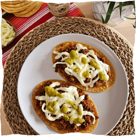 Rezeptbild Huaraches Chorizo y Salsa Verde