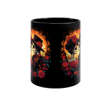 Taza color negro con motivo: Día de los Muertos / Beso Eterno / 330 ml