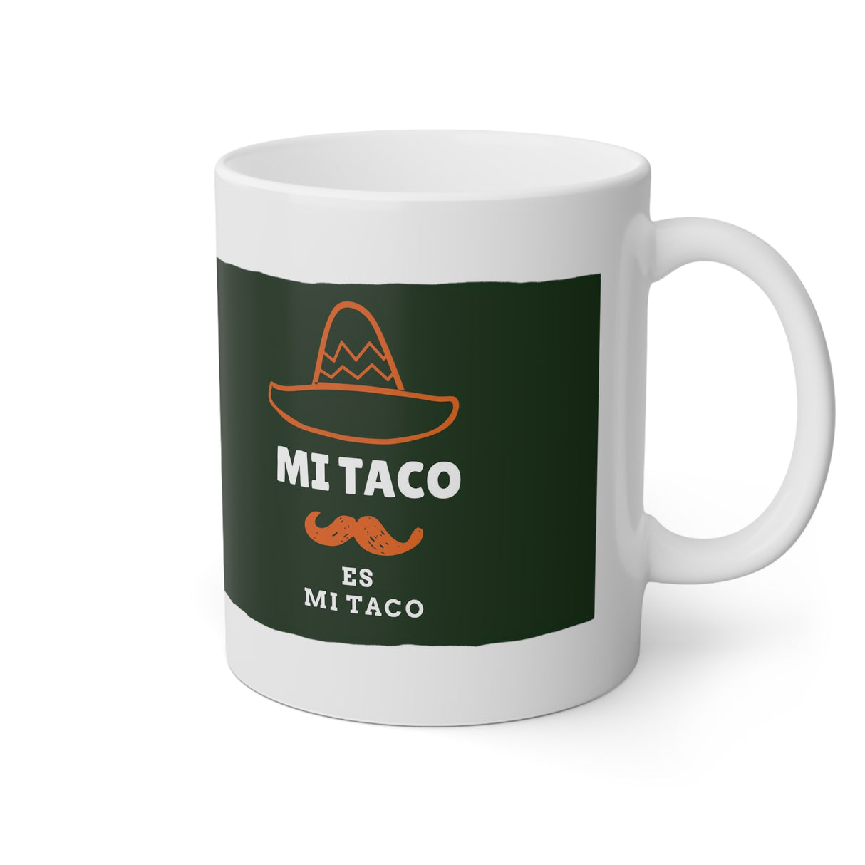 Weißer Becher / Kaffeebecher Motiv: Mi Taco es Mi Taco