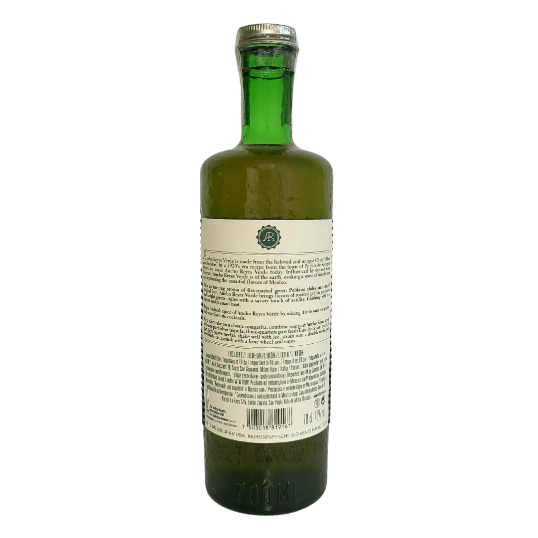 Ancho Reyes Verde Poblano Liqueur 700ml Hinterseite