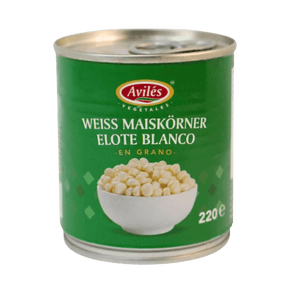 Aviles weiße Maiskörner 220g front