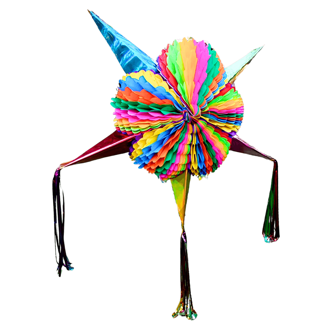 Piñata with star motif / Estrella colorful