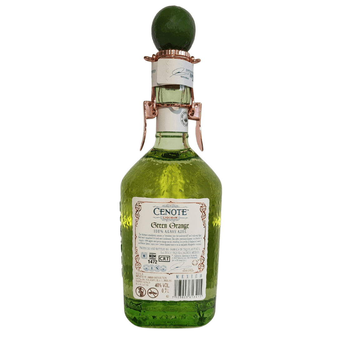 Cenote Green Orange Liqueur 700ml back