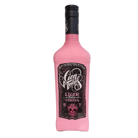 Erdbeer Tequila Likör von Cien Malos 700ml Flasche front