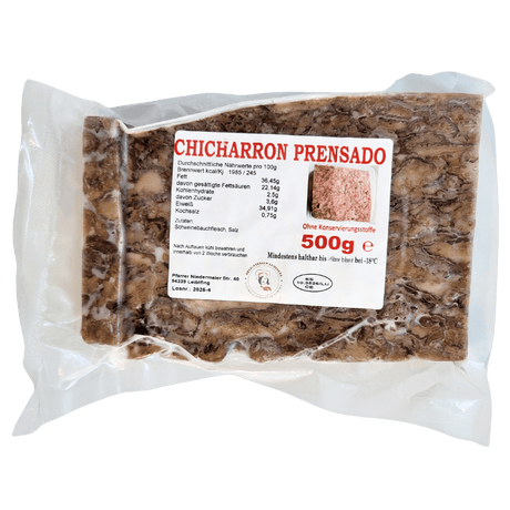 Chicharron Prensado Schweinebauchfleisch gepresst 500g front