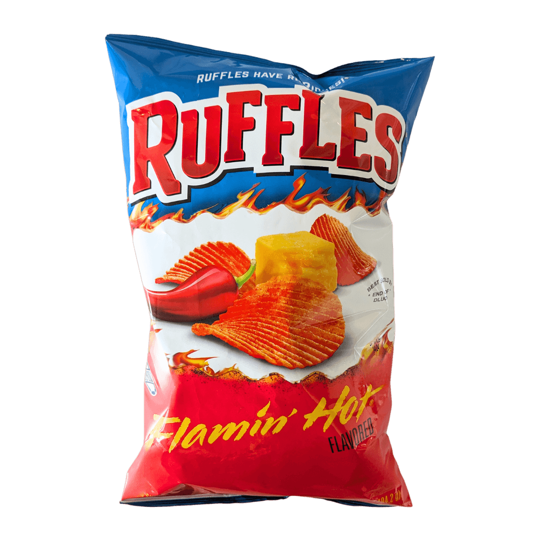 Ruffles Flamin Hot Kartoffelchips 184g Packung