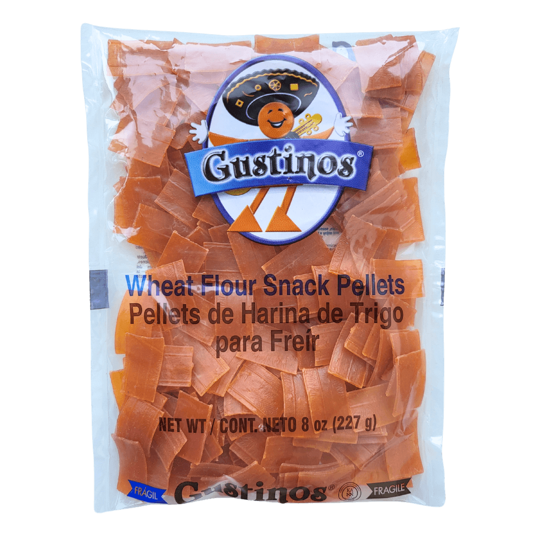 Wheat flour snack pellets CUADRO shape from Gustinos 227g